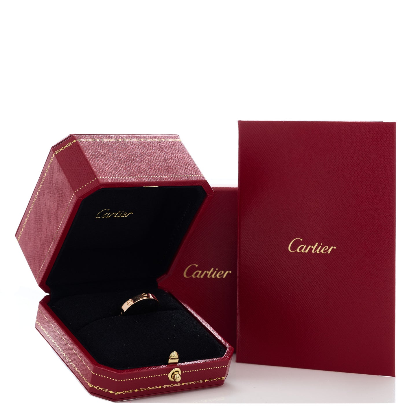 18K Pink Gold 3.5mm LOVE Wedding Band Ring 56 7.5