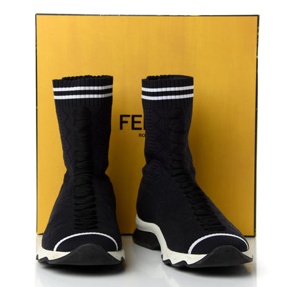 Fendi Stretch Knit Womens Sock Sneakers 37 Black 9 of 9