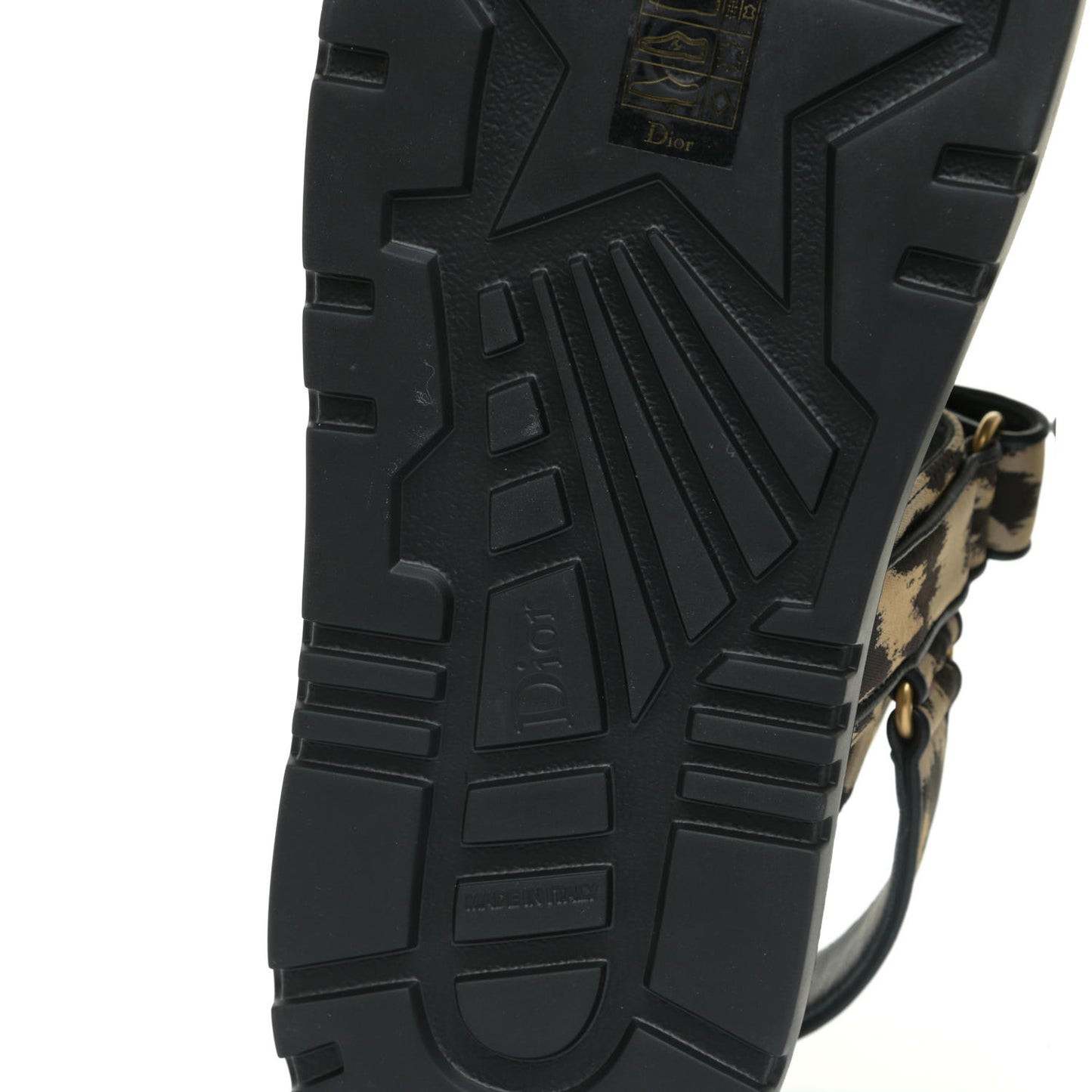 Technical Fabric Mizza Print DiorAct Sandals 41.5 Beige Multicolor