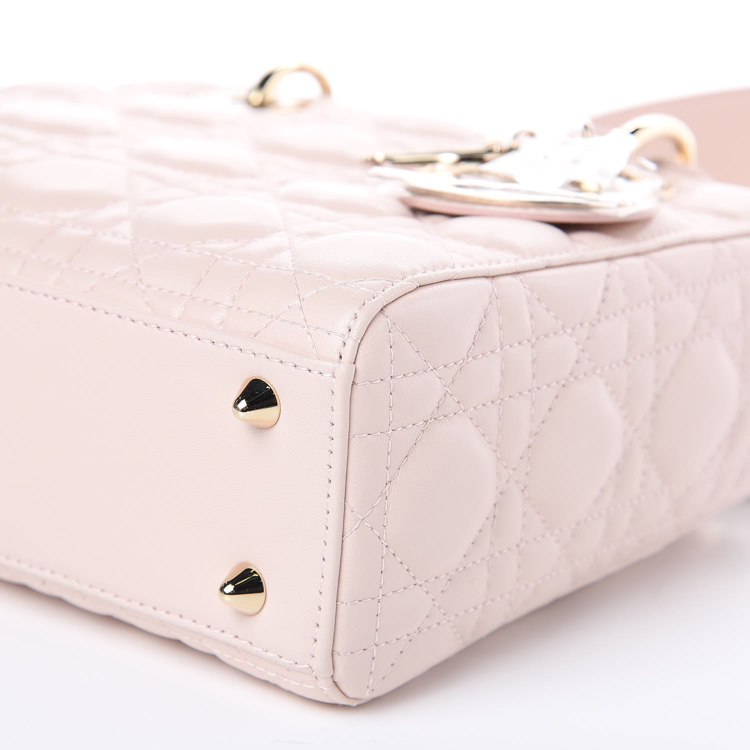 Christian Dior Lambskin Cannage Small Lucky Badges My Lady Dior Pink 9 of 10