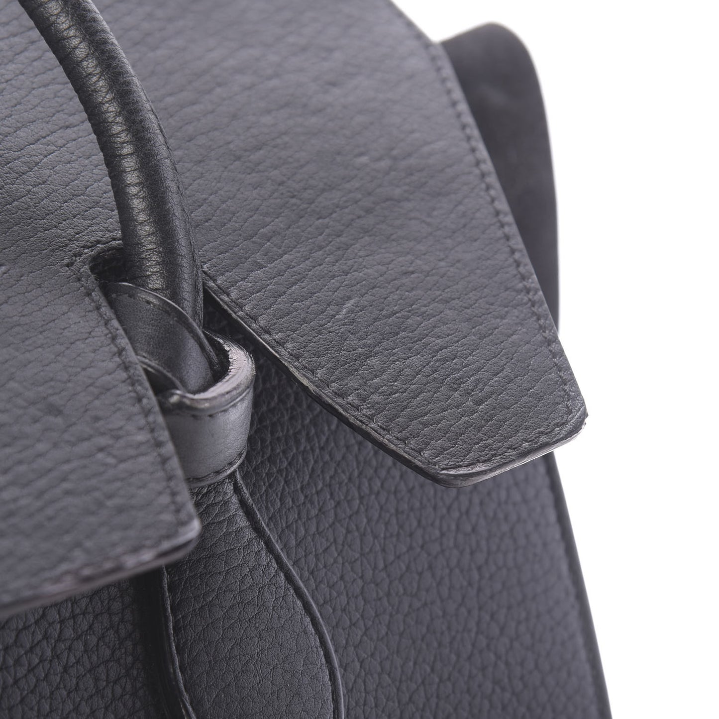Crisped Calfskin Mini Tie Knot Tote Black