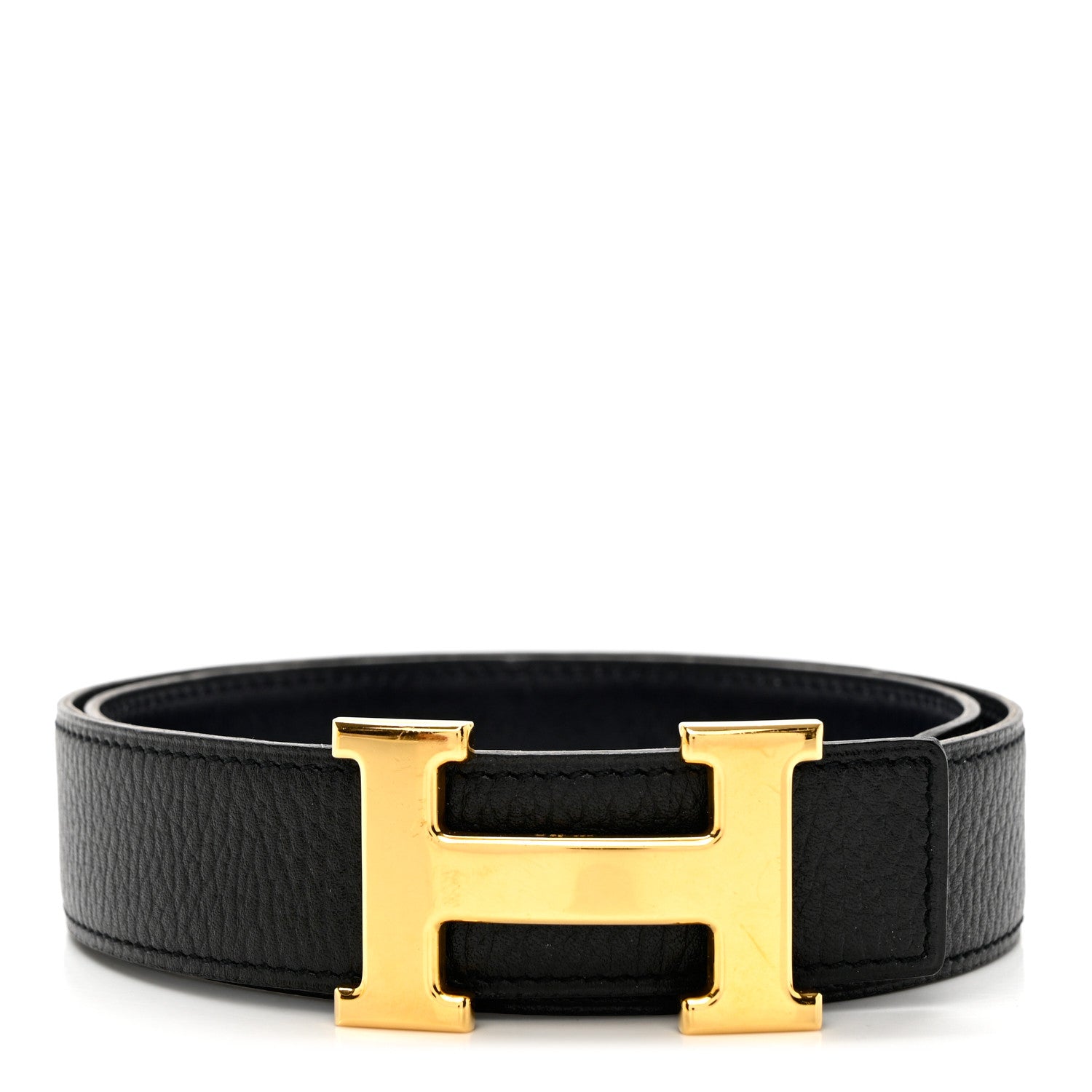 Hermes Ardennes Box 32mm H Belt 68 Black Bleu Indigo 1 of 6