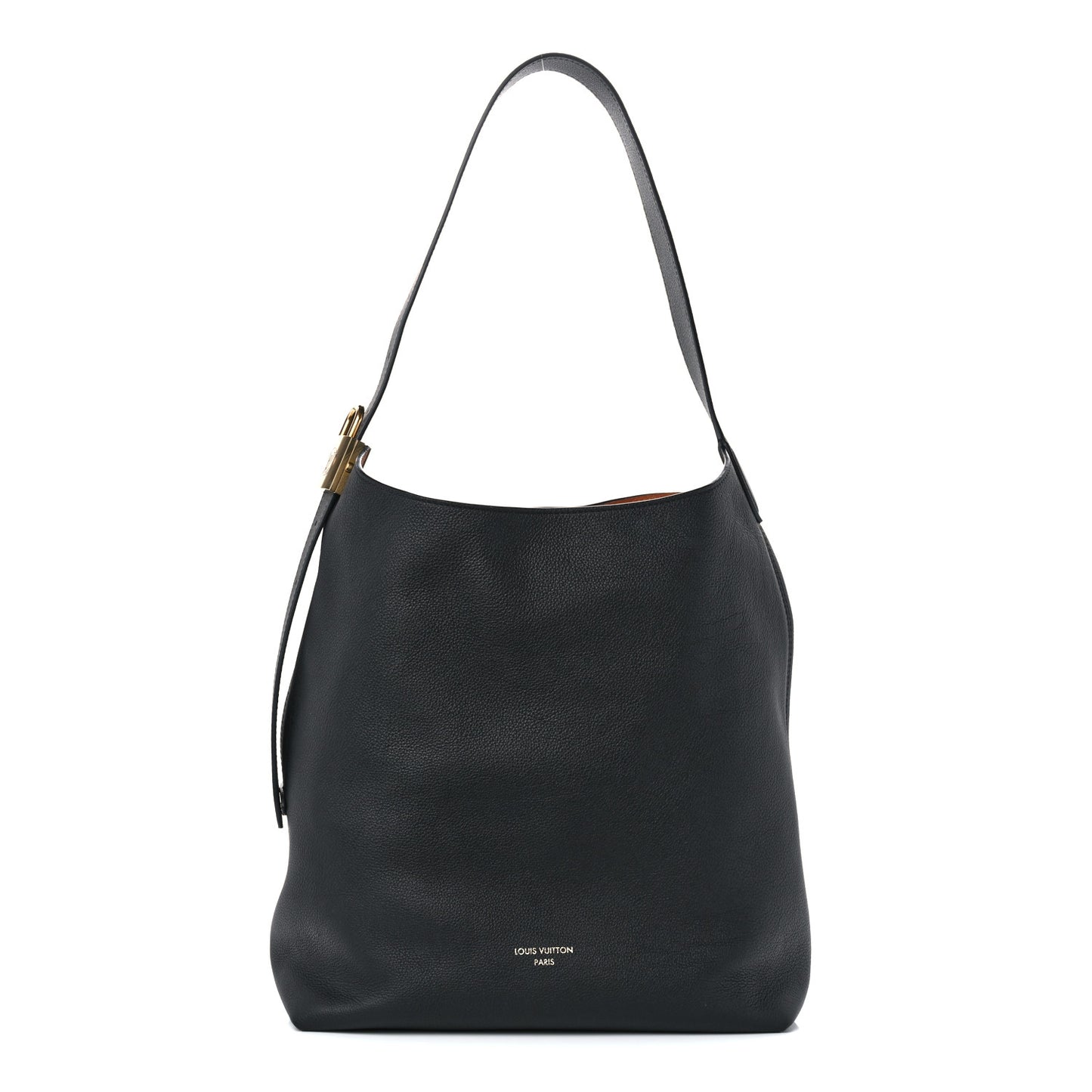 Grained Calfskin Low Key Hobo MM Black