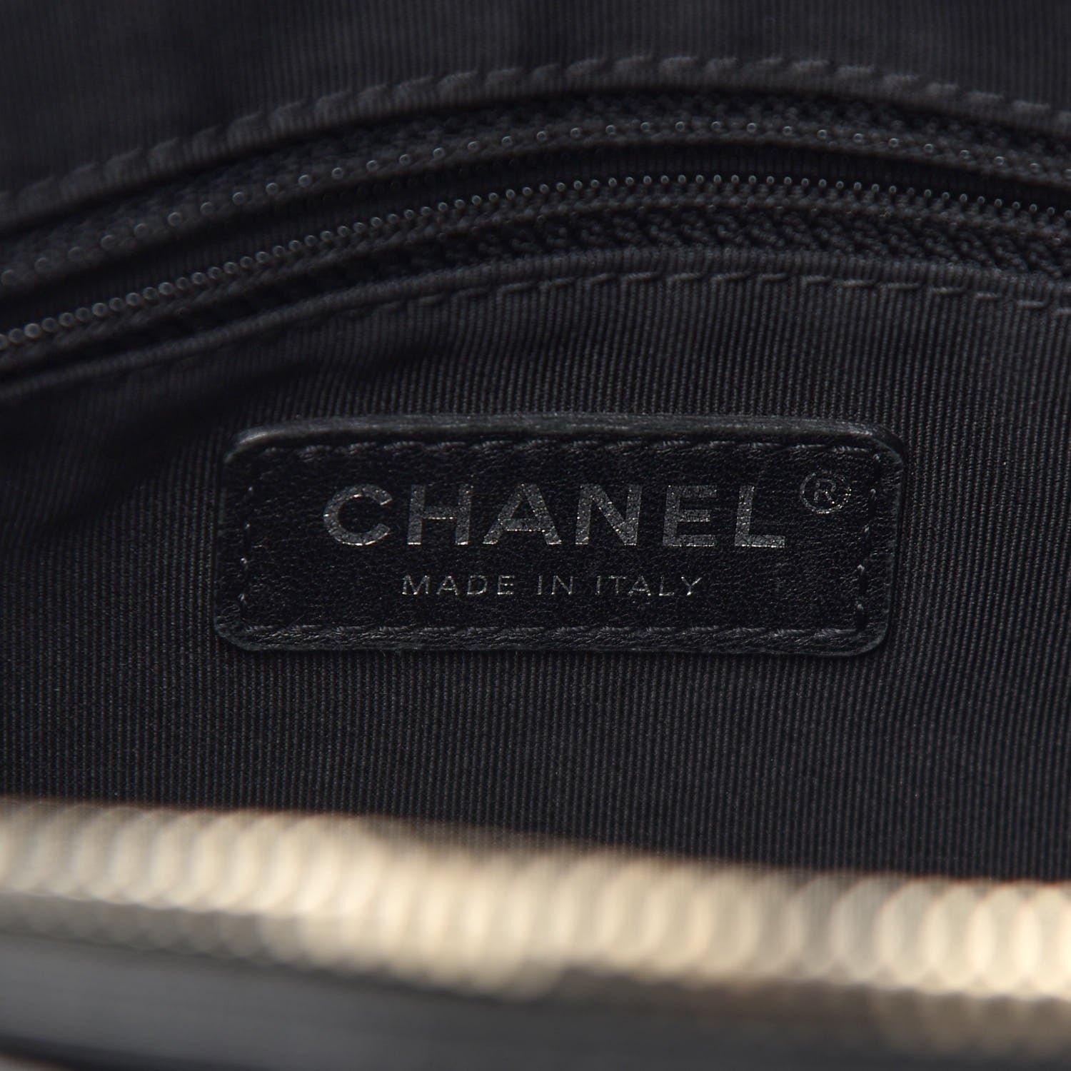 Chanel Wool Embroidered Medium Gabrielle Hobo Dark Navy Blue 6 of 9