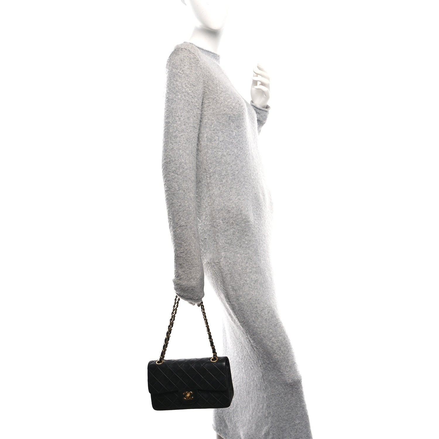 Chanel Lambskin Quilted Small Double Flap Black 2 of 11