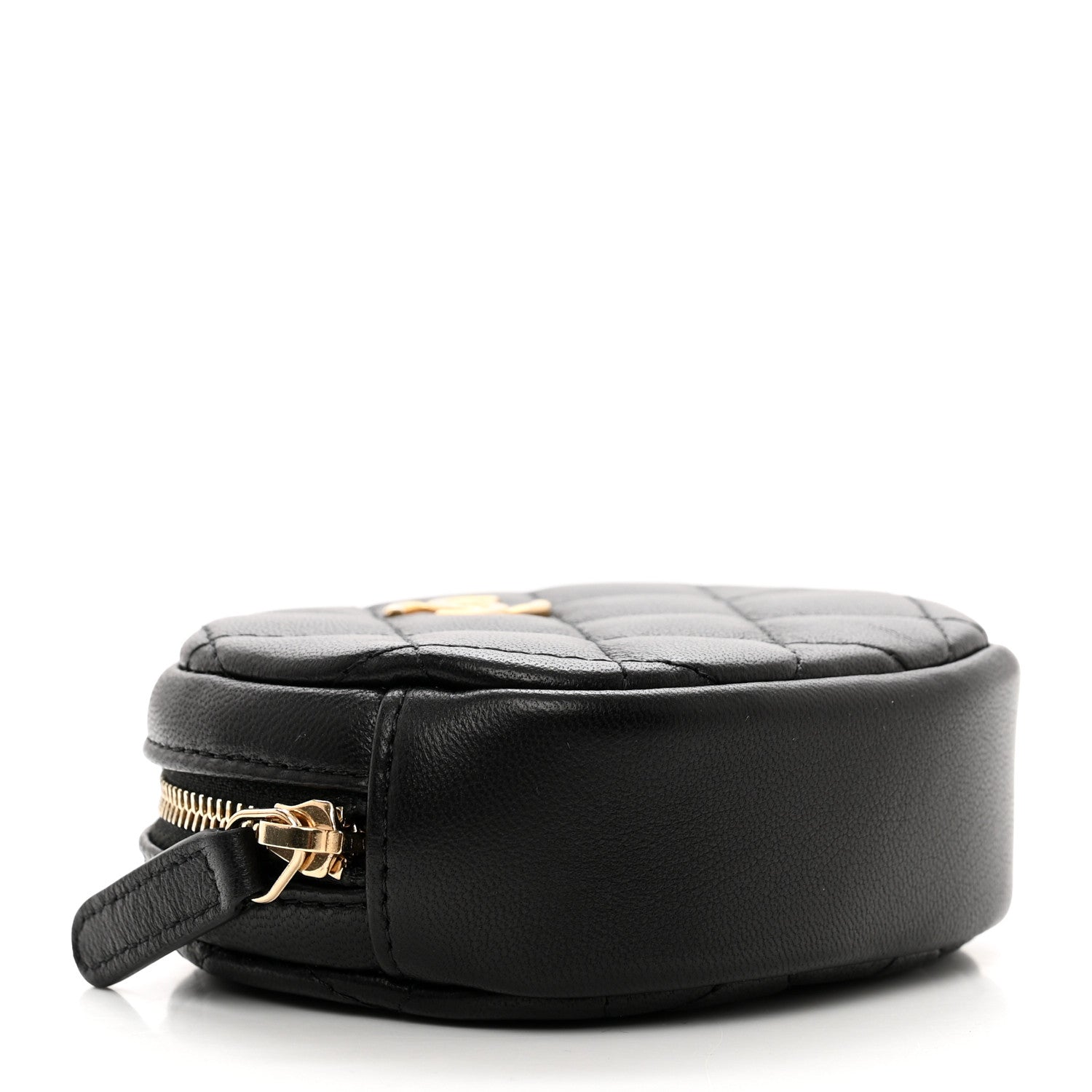 Chanel Lambskin Quilted Zip Around Classic Coin Purse Black 4 of 8