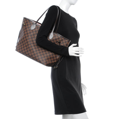 Louis Vuitton Damier Ebene Neo Neverfull MM Rose Ballerine 2 of 10