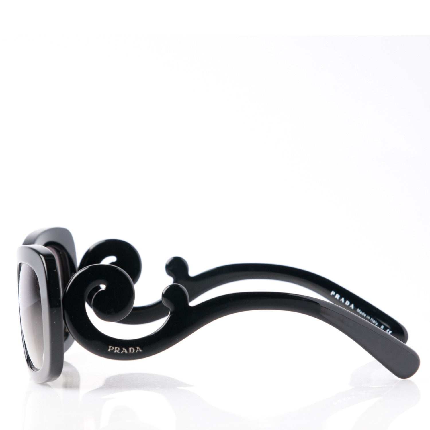 Prada Acetate Baroque Sunglasses SPR 27O Black 3 of 8