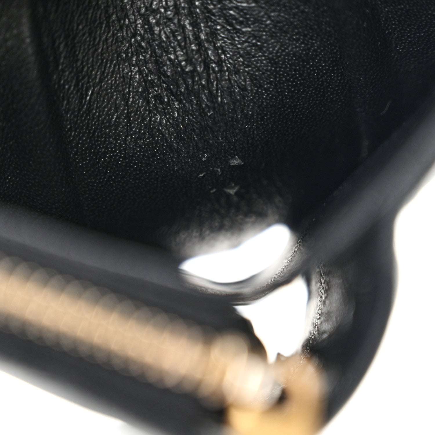 Saint Laurent Grain De Poudre Matelasse Chevron Monogram Compact Zip Around Wallet Black 9 of 14