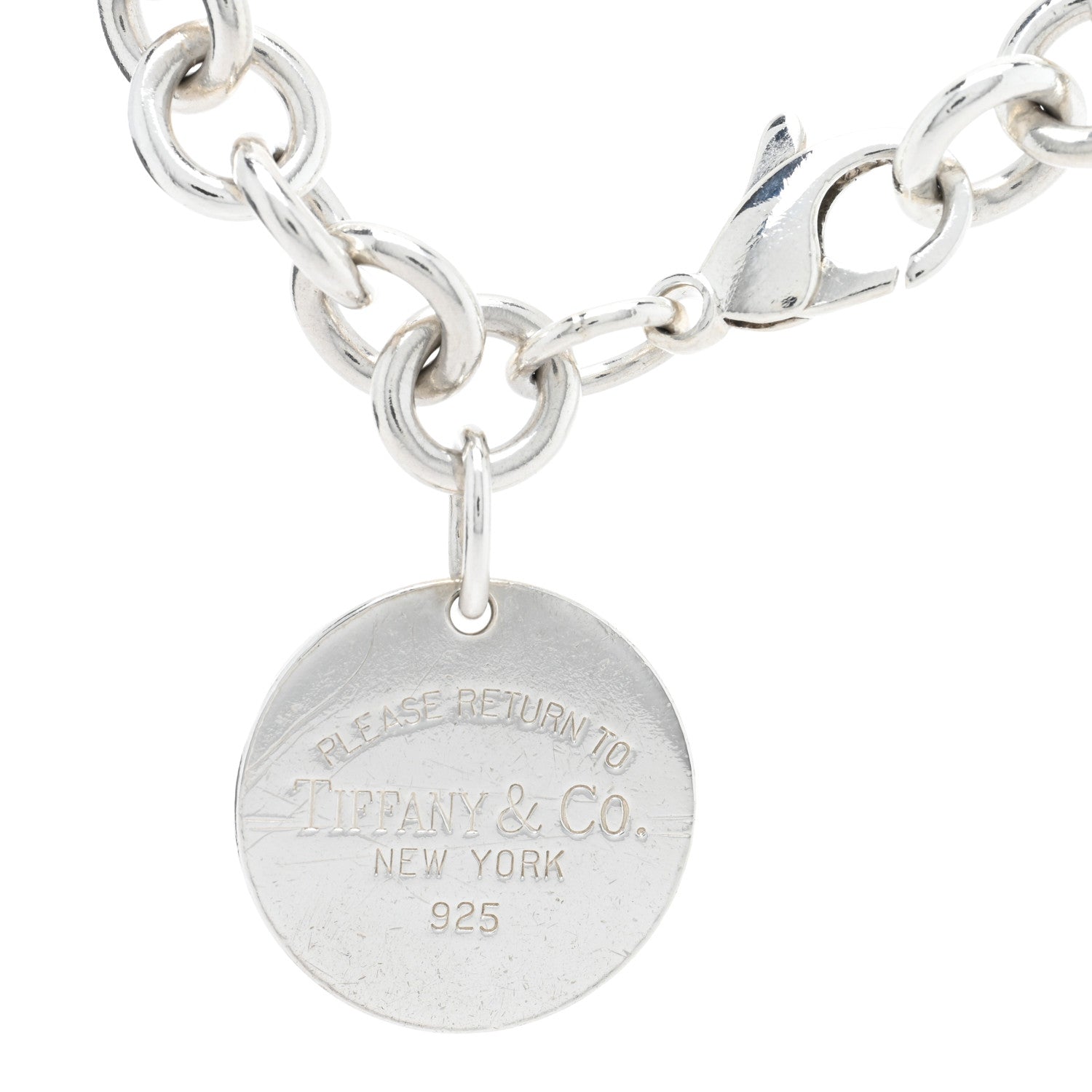 Tiffany Sterling Silver Return to Tiffany Round Tag Charm Bracelet 3 of 3
