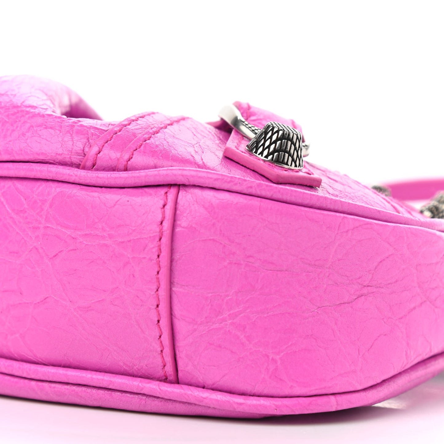 Agneau Arena Le Cagole Mini Purse With Chain Lipstick Pink