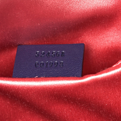 Gucci Velvet Matelasse GG Marmont Dome Backpack Cobalt Blue 6 of 8