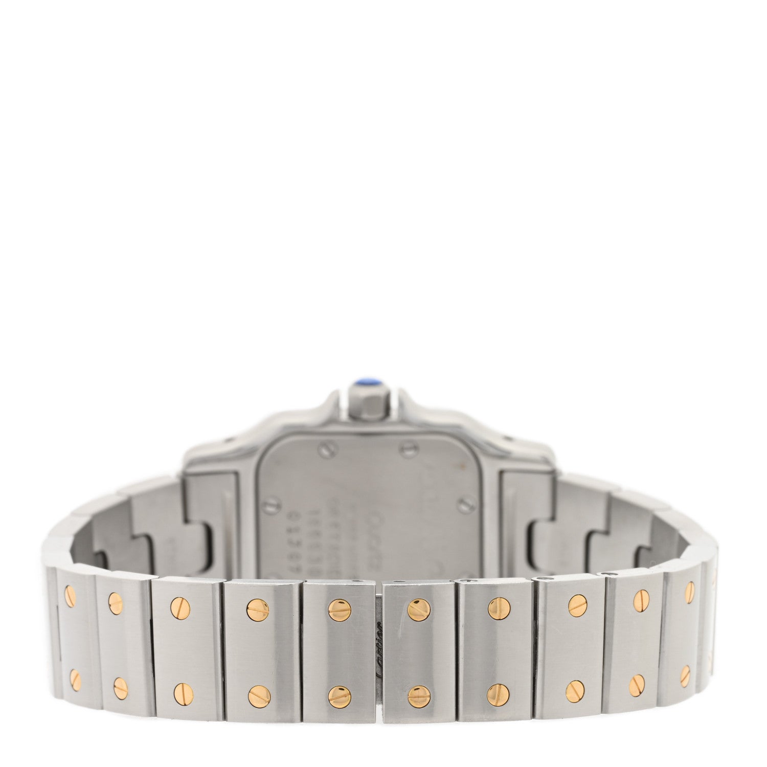 Cartier Stainless Steel 18K Yellow Gold 24mm Santos De Cartier Galbee Quartz Watch 3 of 4
