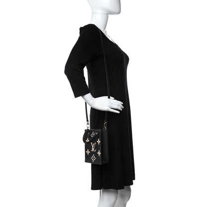 Louis Vuitton Empreinte Monogram Giant Petit Sac Plat Black Beige 2 of 12