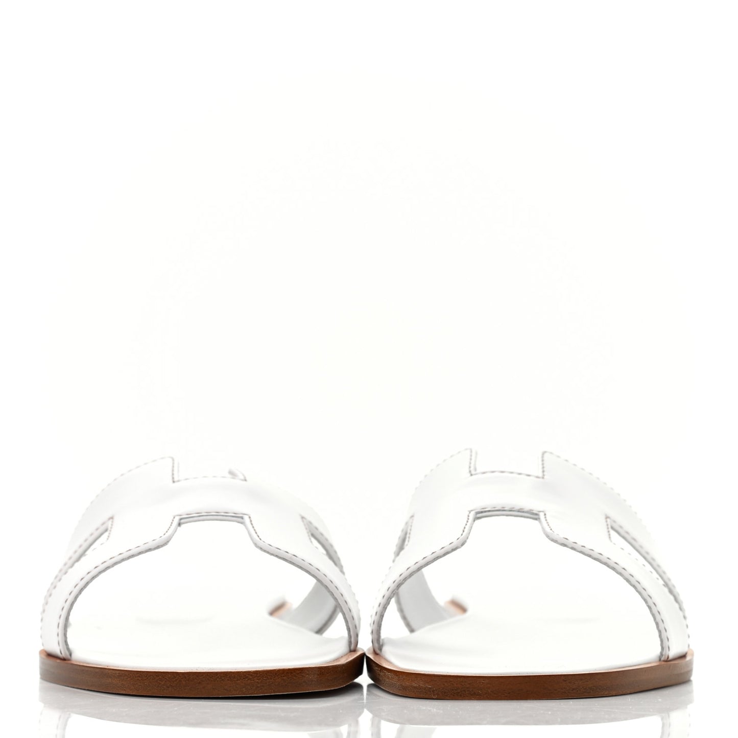Box Calfskin Oran Sandals 37 White