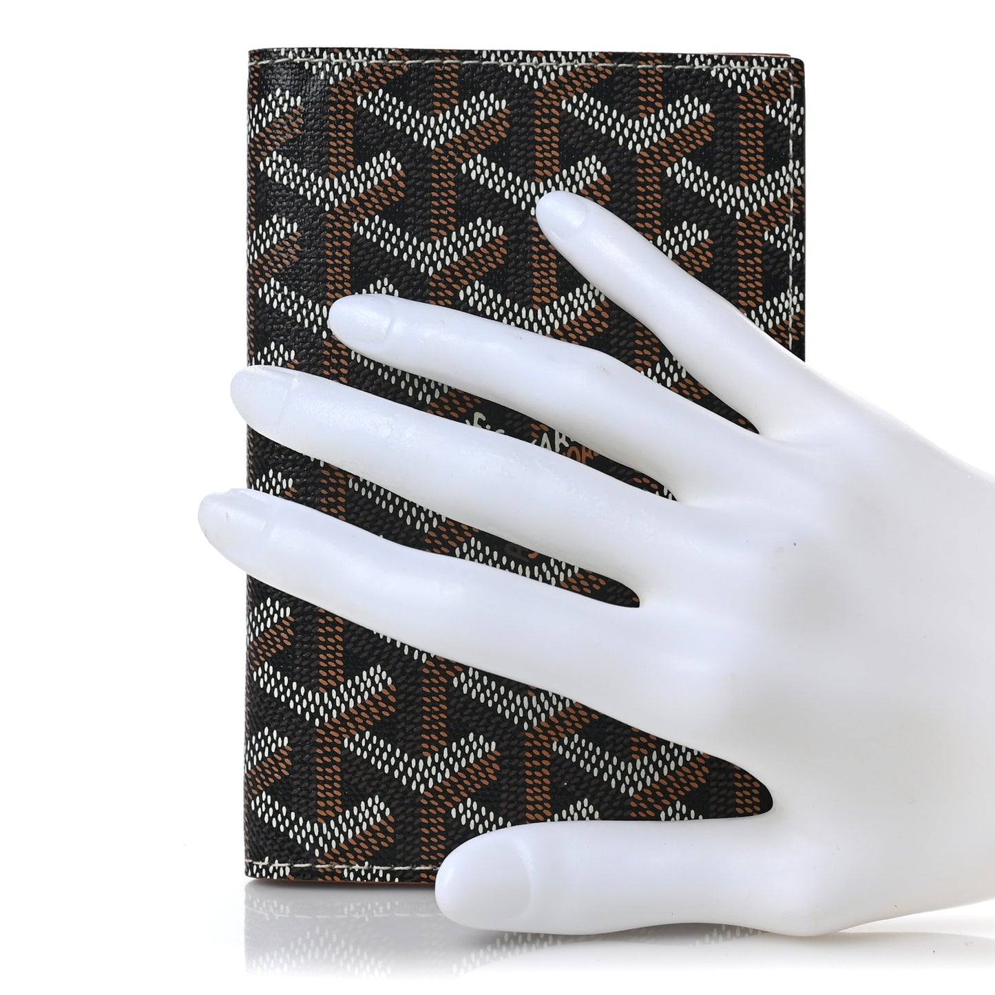 Goyardine Grenelle Passport Wallet Black Gold