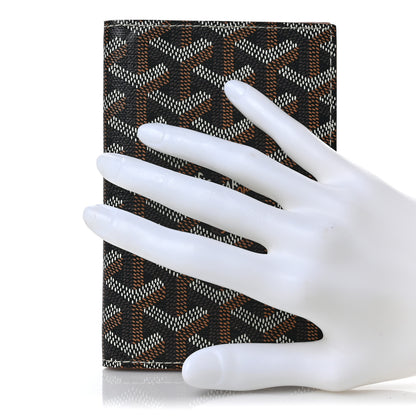 Goyard Goyardine Grenelle Passport Wallet Black Gold 2 of 6