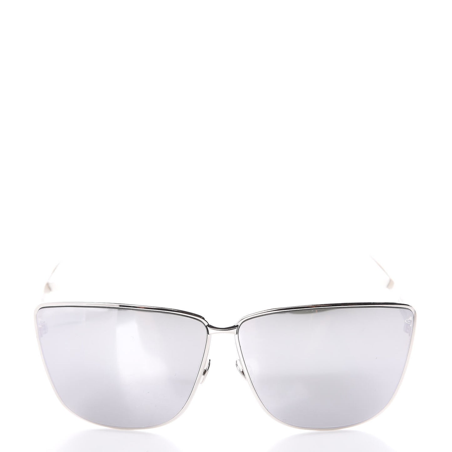 Metal Mirrored Futurist Sunglasses Silver