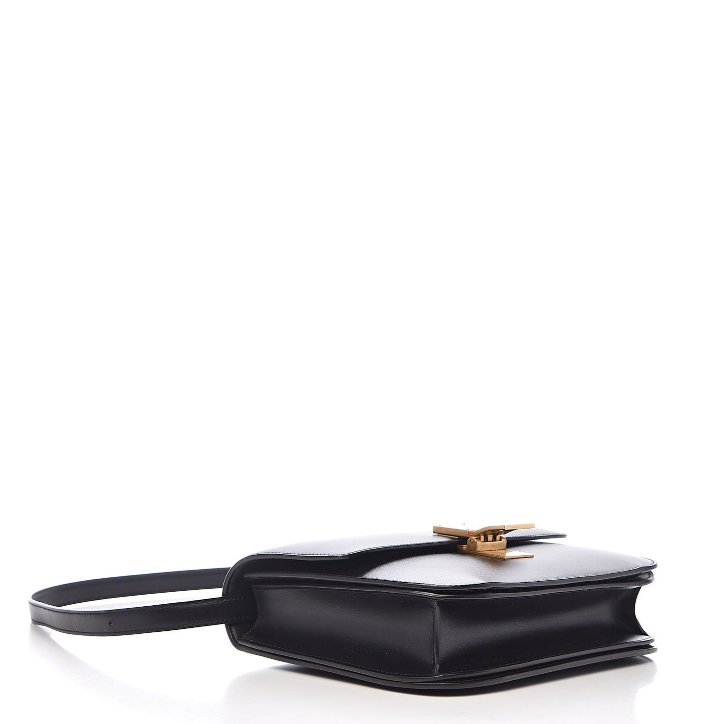 Box Calfskin Medium Classic Box Flap Bag Black