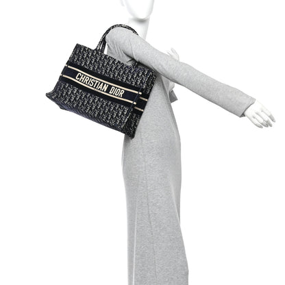 Christian Dior Oblique Velvet Medium Book Tote Blue Multicolor 2 of 12