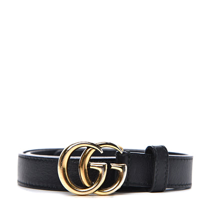 Gucci Calfskin Double G 20mm Belt 65 26 Black 1 of 4