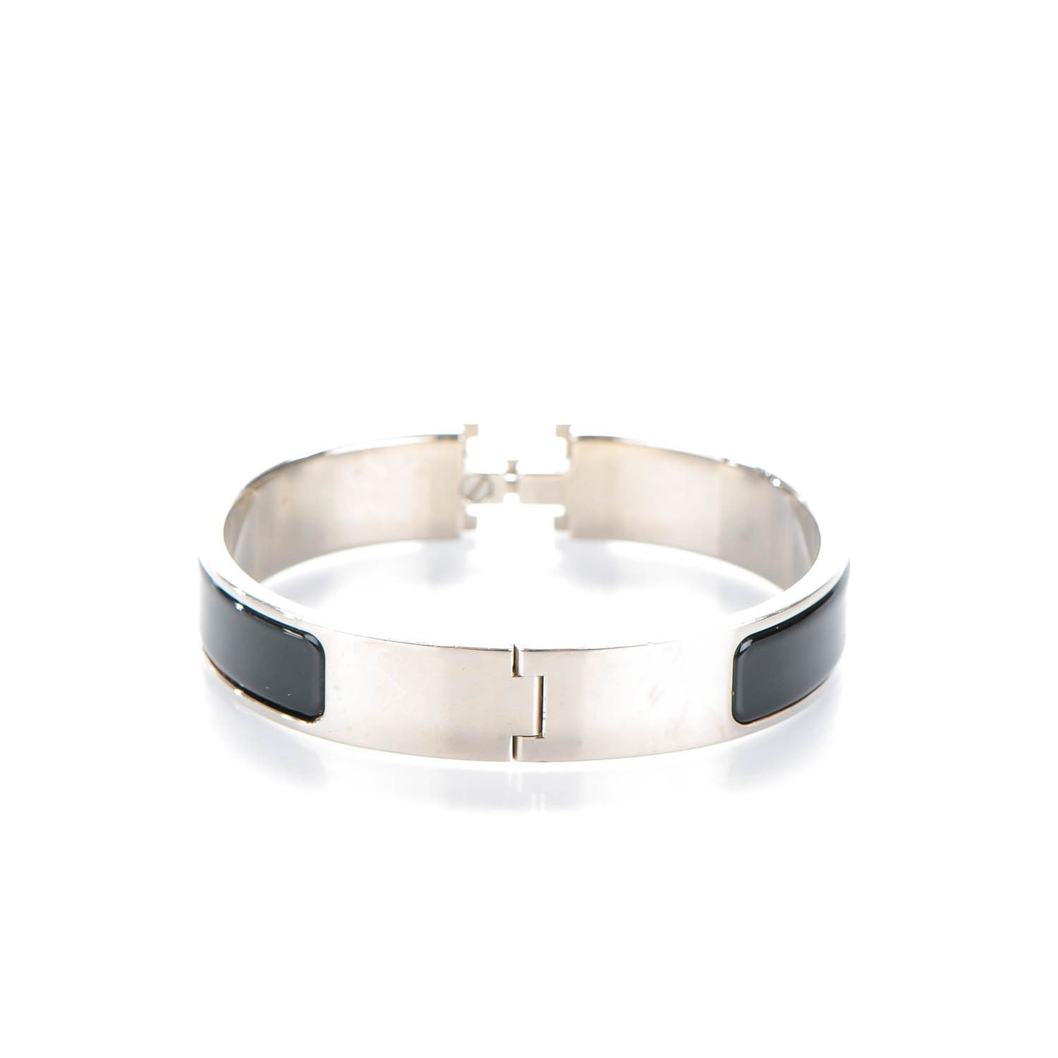 Hermes Enamel Narrow Clic Clac H Bracelet GM Black 3 of 6