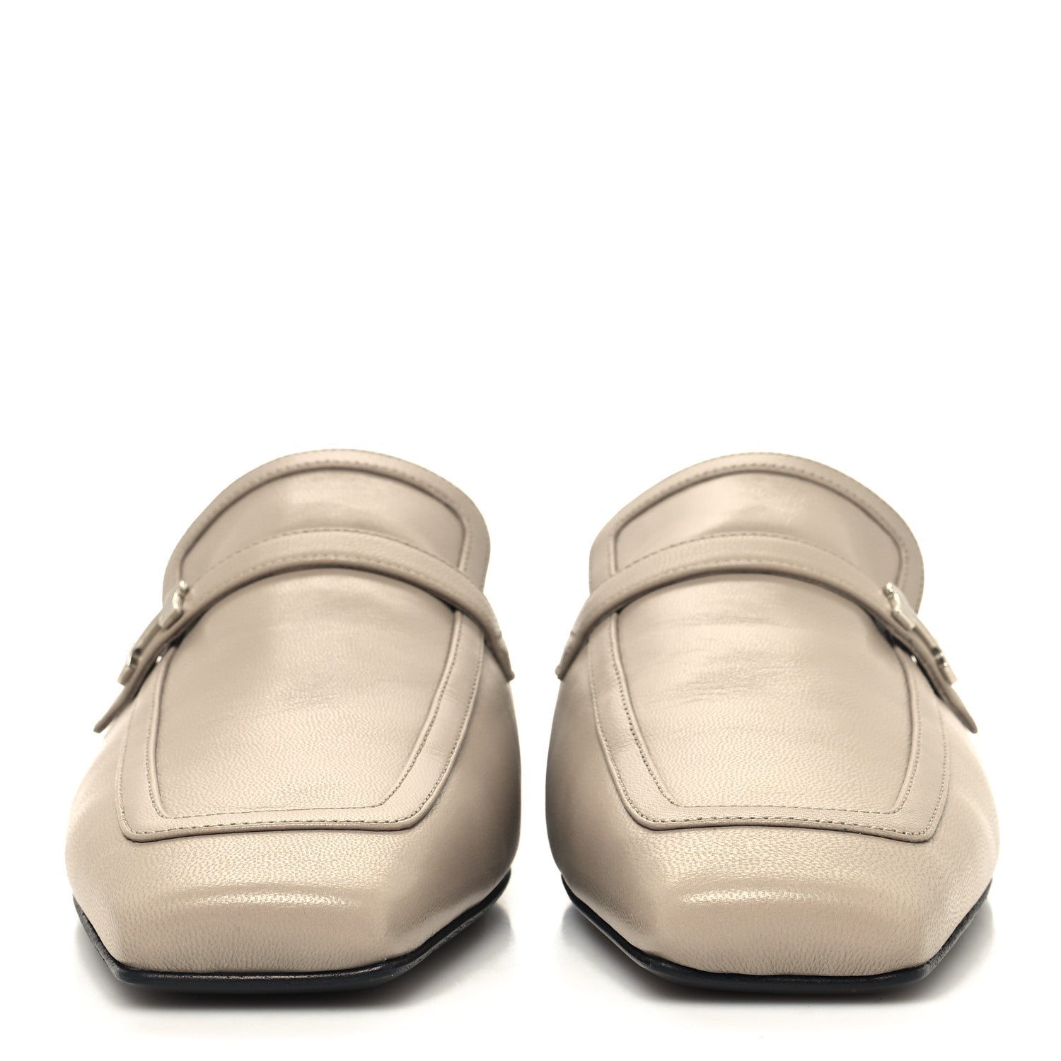 Hermes Goatskin Groupie Mules 39 Beige Mastic 3 of 9