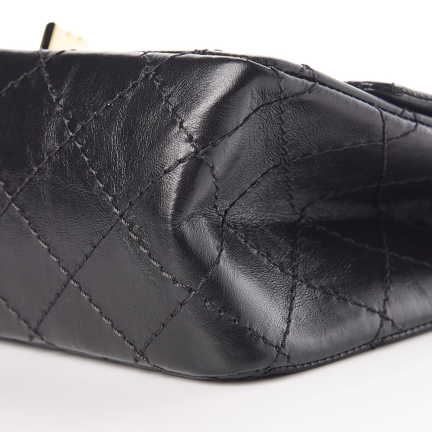 Chanel Aged Calfskin Quilted 2.55 Reissue Mini Flap Black 13 of 17