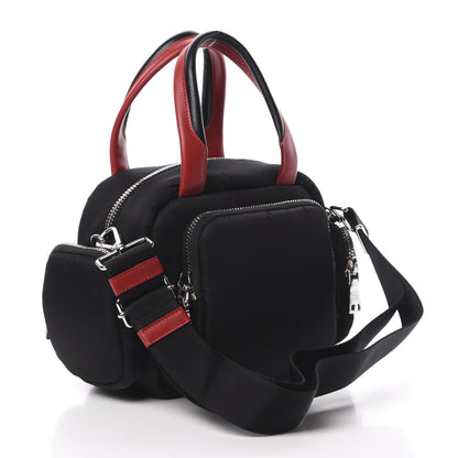 Prada Tessuto Nylon Pocket Top Handle Cargo Bag Black Fuoco 4 of 11