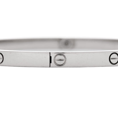 Cartier 18K White Gold Small LOVE Bracelet 17 4 of 8