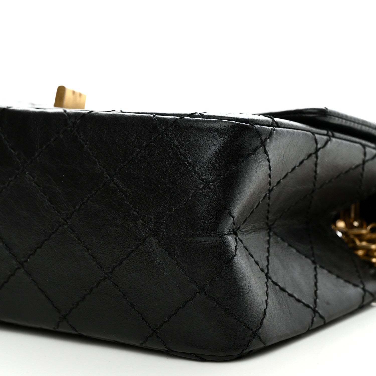 Chanel Aged Calfskin Quilted 2.55 Reissue Mini Flap Black 10 of 11