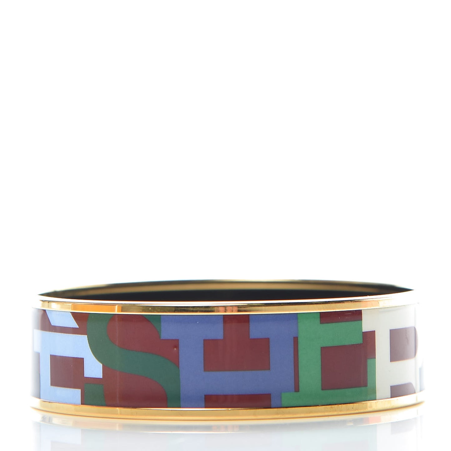 Enamel Printed Wide Capitales Bracelet 70