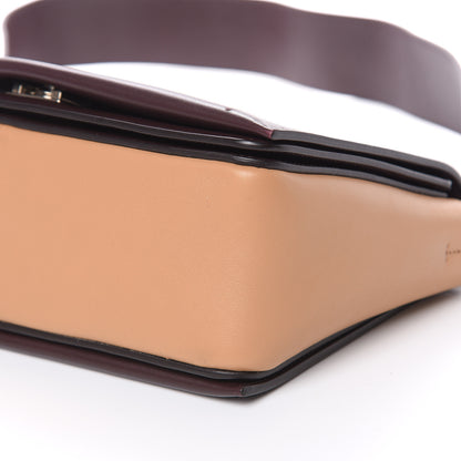 Celine Shiny Smooth Calfskin Medium Frame Shoulder Bag Burgundy Tan 10 of 13