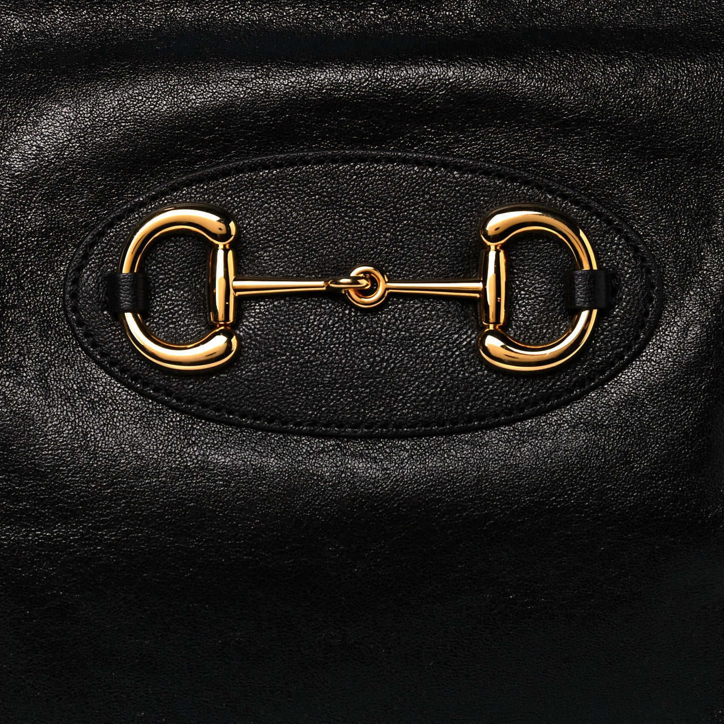 Sakai Calfskin Horsebit 1955 Cinch Top Messenger Bag Black