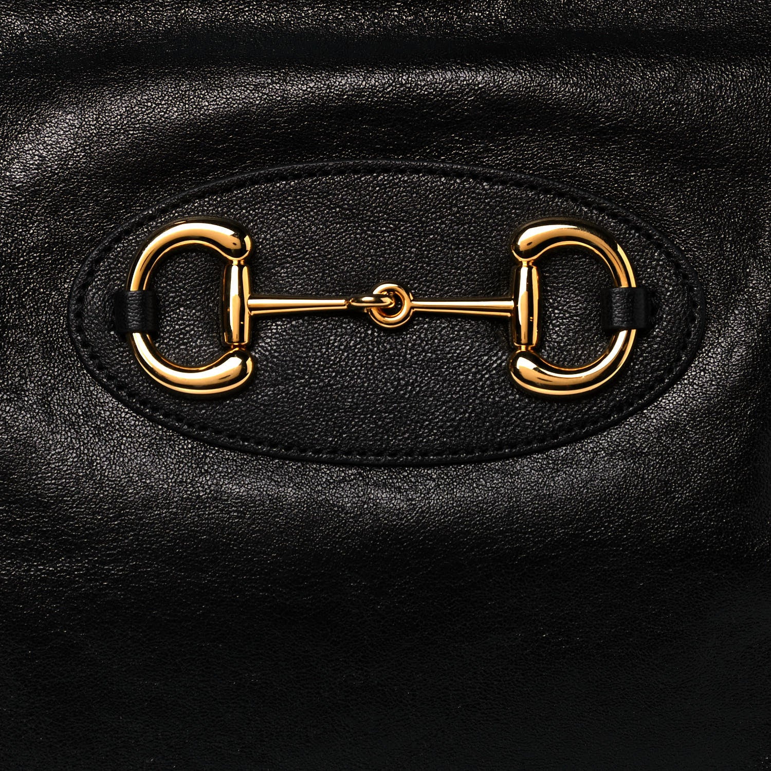 Gucci Sakai Calfskin Horsebit 1955 Cinch Top Messenger Bag Black 8 of 14