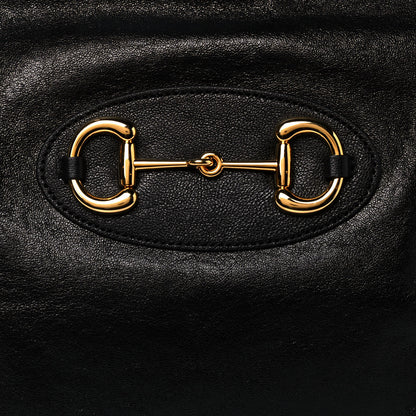 Gucci Sakai Calfskin Horsebit 1955 Cinch Top Messenger Bag Black 8 of 14