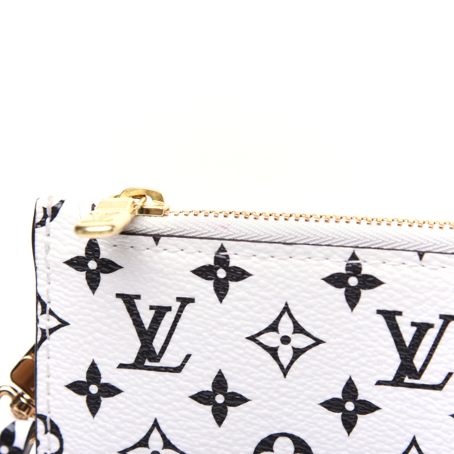 Louis Vuitton Monogram Giant Neverfull MM GM Pochette White 10 of 14