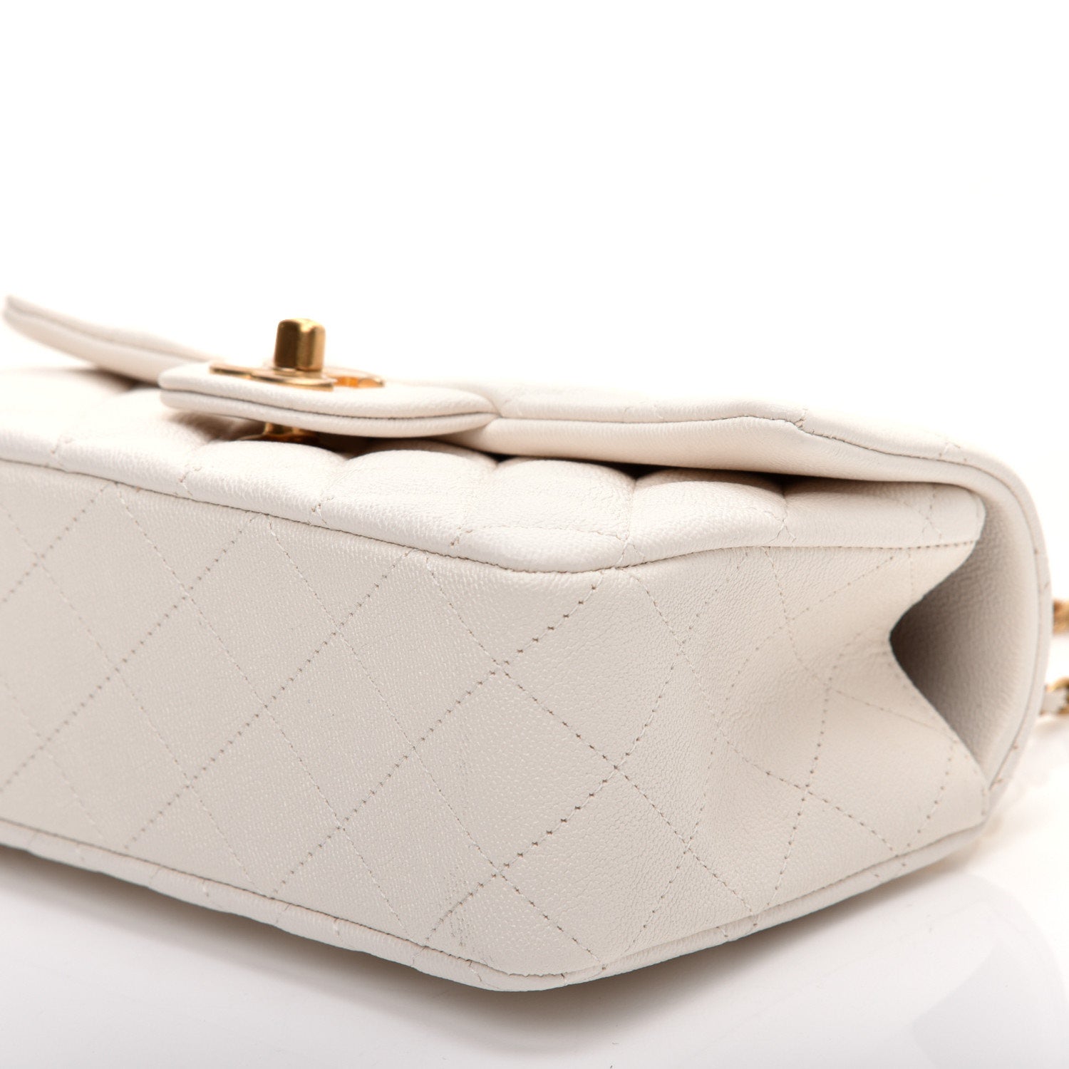 Chanel Caviar Quilted Mini Top Handle Rectangular Flap White 7 of 11