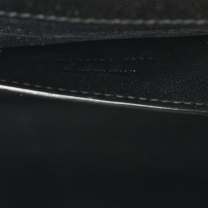 Saint Laurent Grain De Poudre Textured Mixed Matelasse Triquilt Medium Monogram Satchel Black 8 of 11