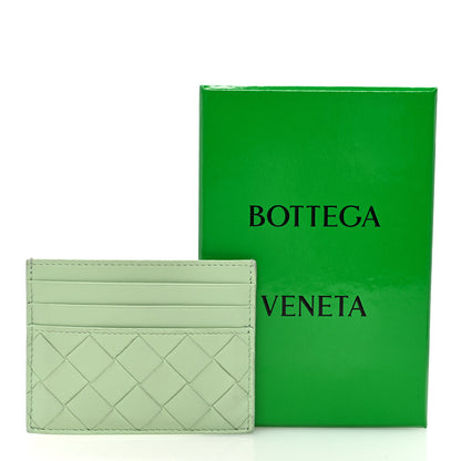 Bottega Veneta Nappa Intrecciato Card Holder Fresh Mint 8 of 8