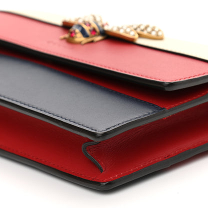 Gucci Calfskin Queen Margaret Chain Wallet Blue Agata Hibiscus Red Mystic White 8 of 8