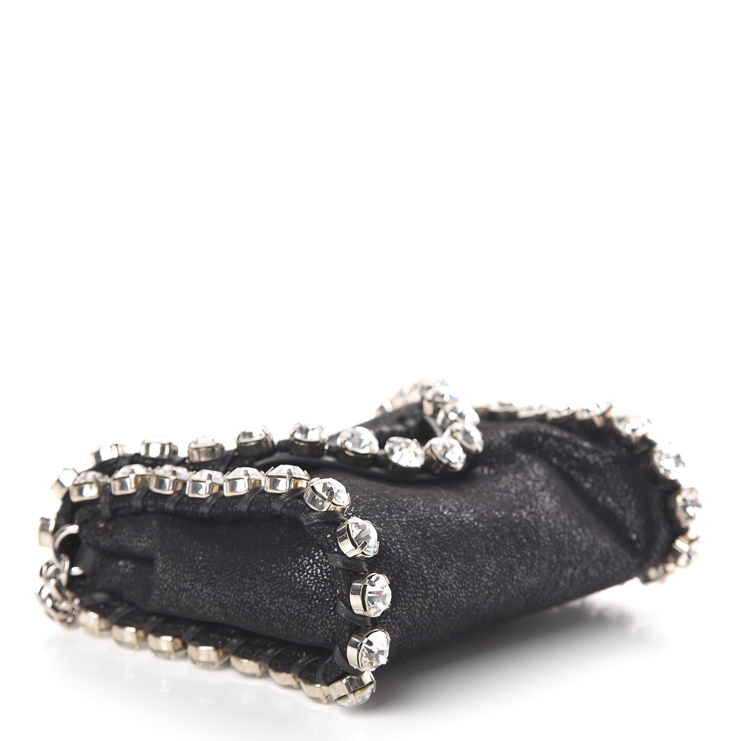 Stella McCartney Shaggy Deer Tiny Fold Over Falabella Crystal Crossbody Black 4 of 8