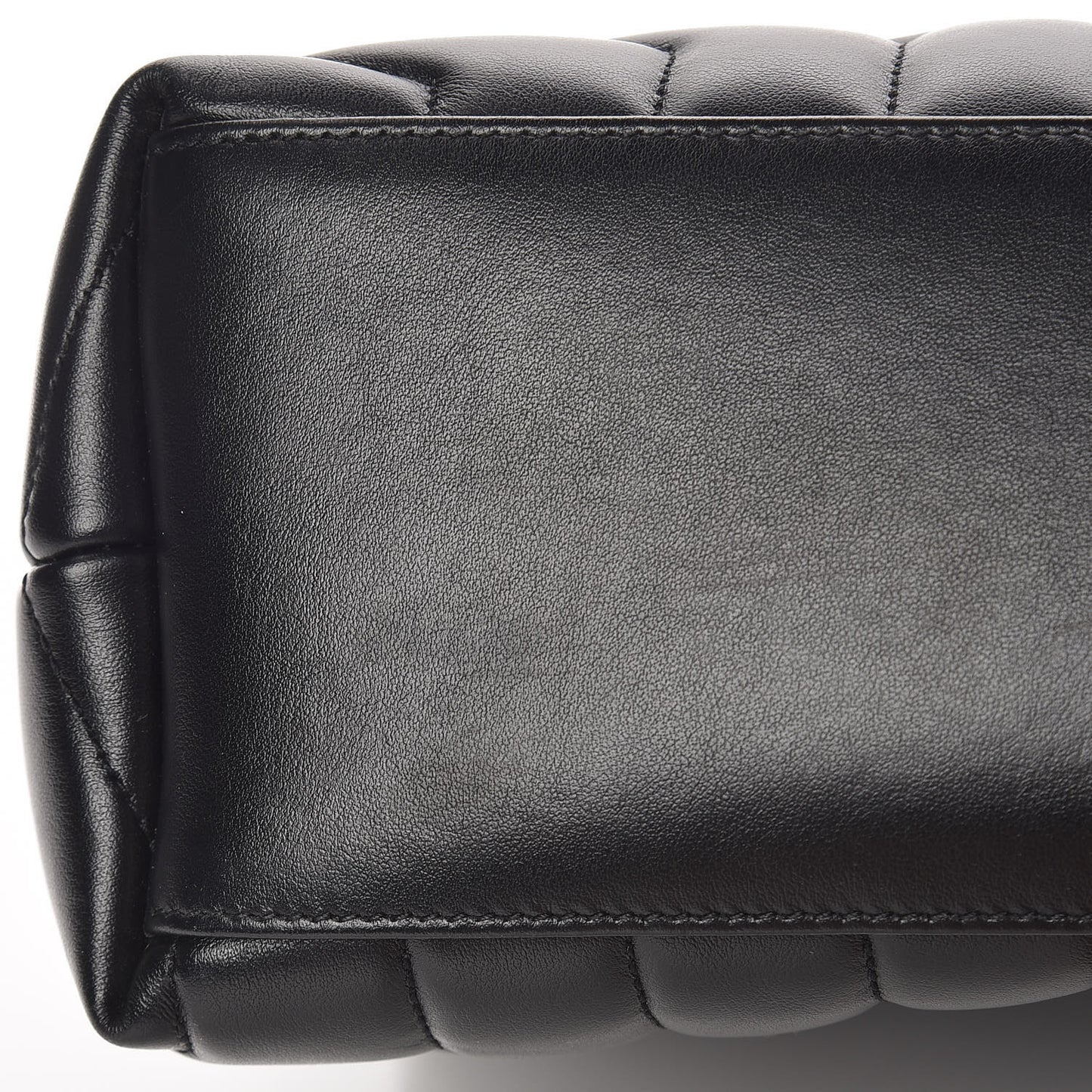 Calfskin Y Quilted Monogram Medium Loulou Chain Satchel Black