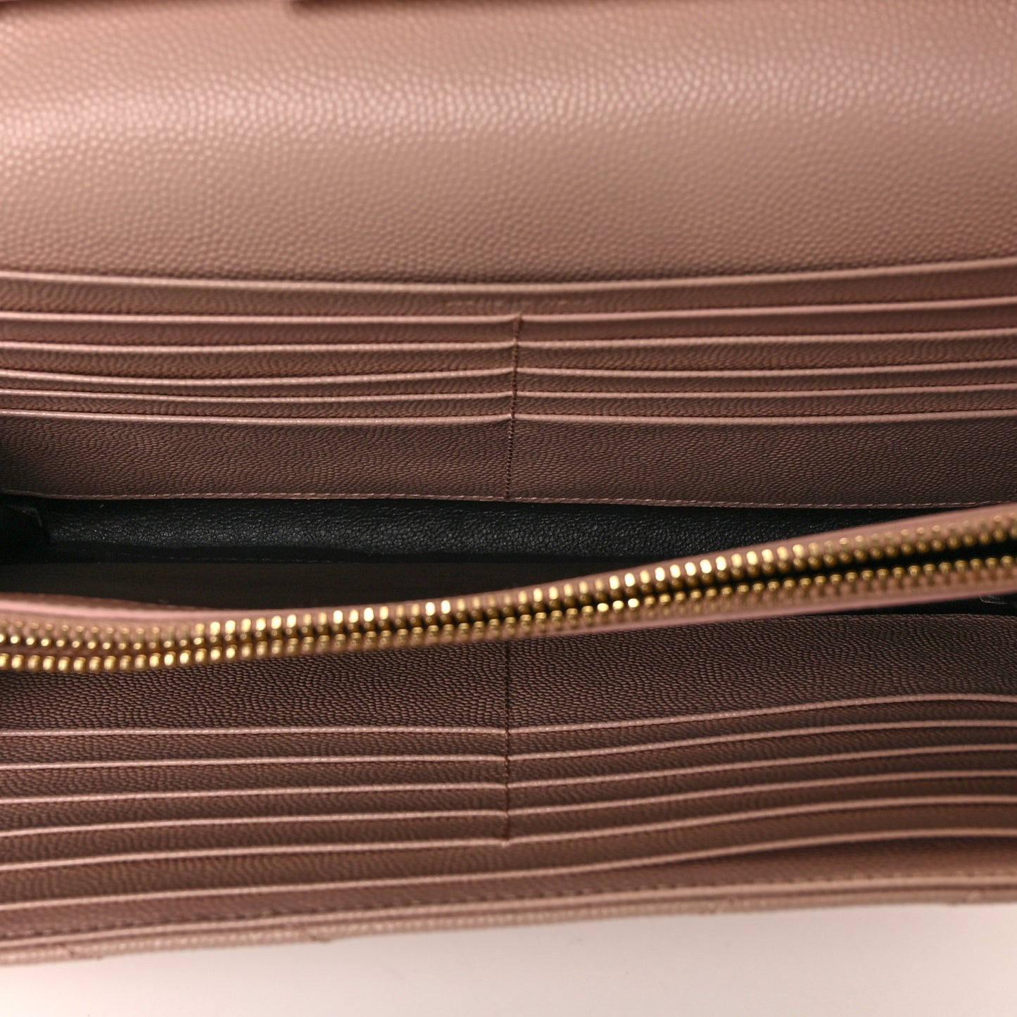 Grain De Poudre Matelasse Chevron Monogram Chain Wallet Pale Pink