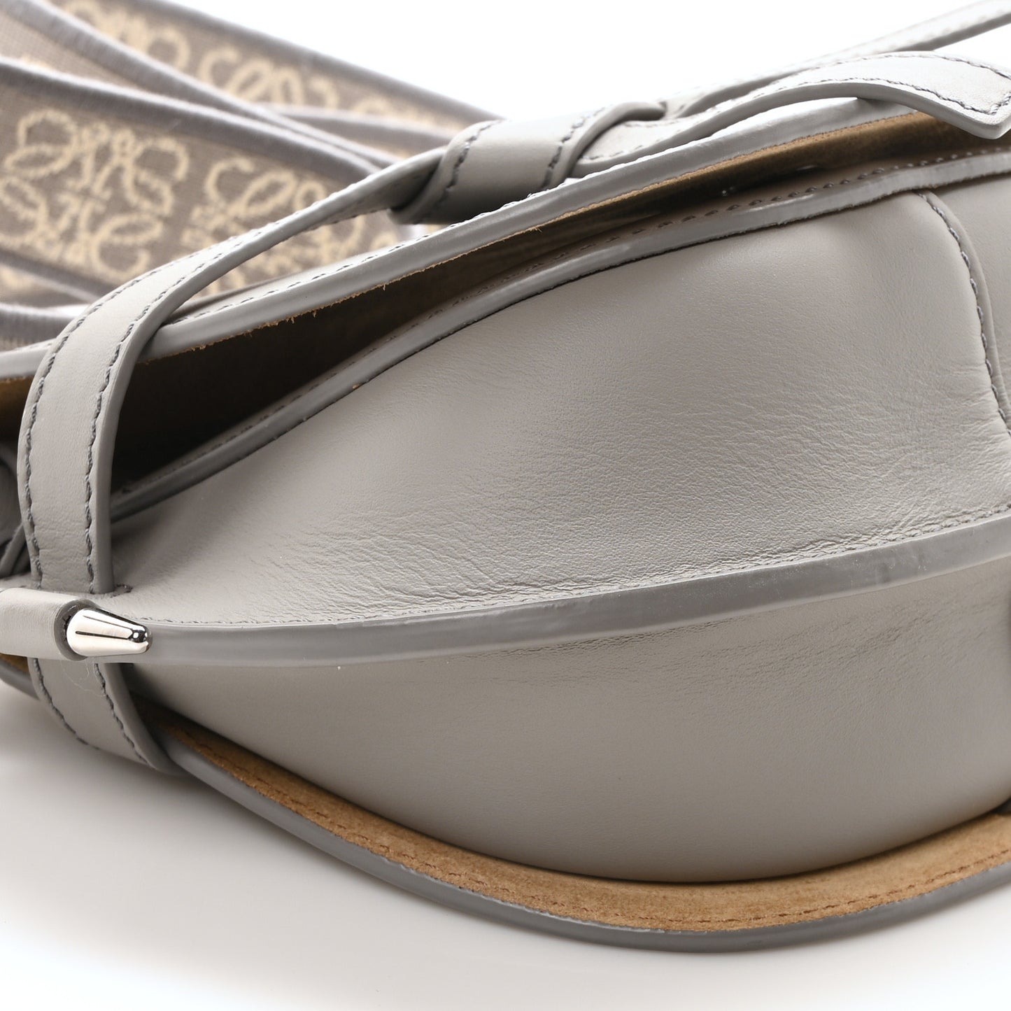 Calfskin Jacquard Mini Gate Dual Bag Ash Grey