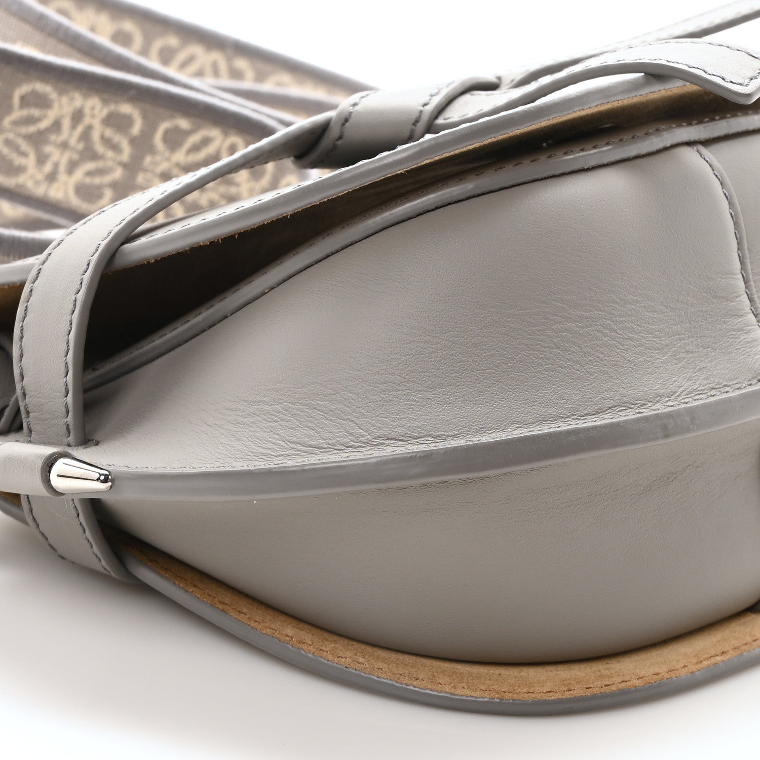 Loewe Calfskin Jacquard Mini Gate Dual Bag Ash Grey 8 of 9