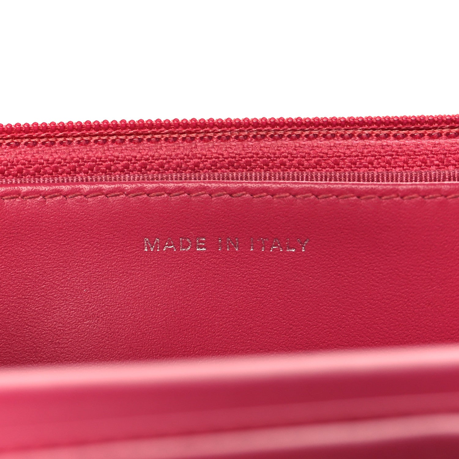 Chanel Patent Quilted Wallet On Chain WOC Fuchsia 7 of 11