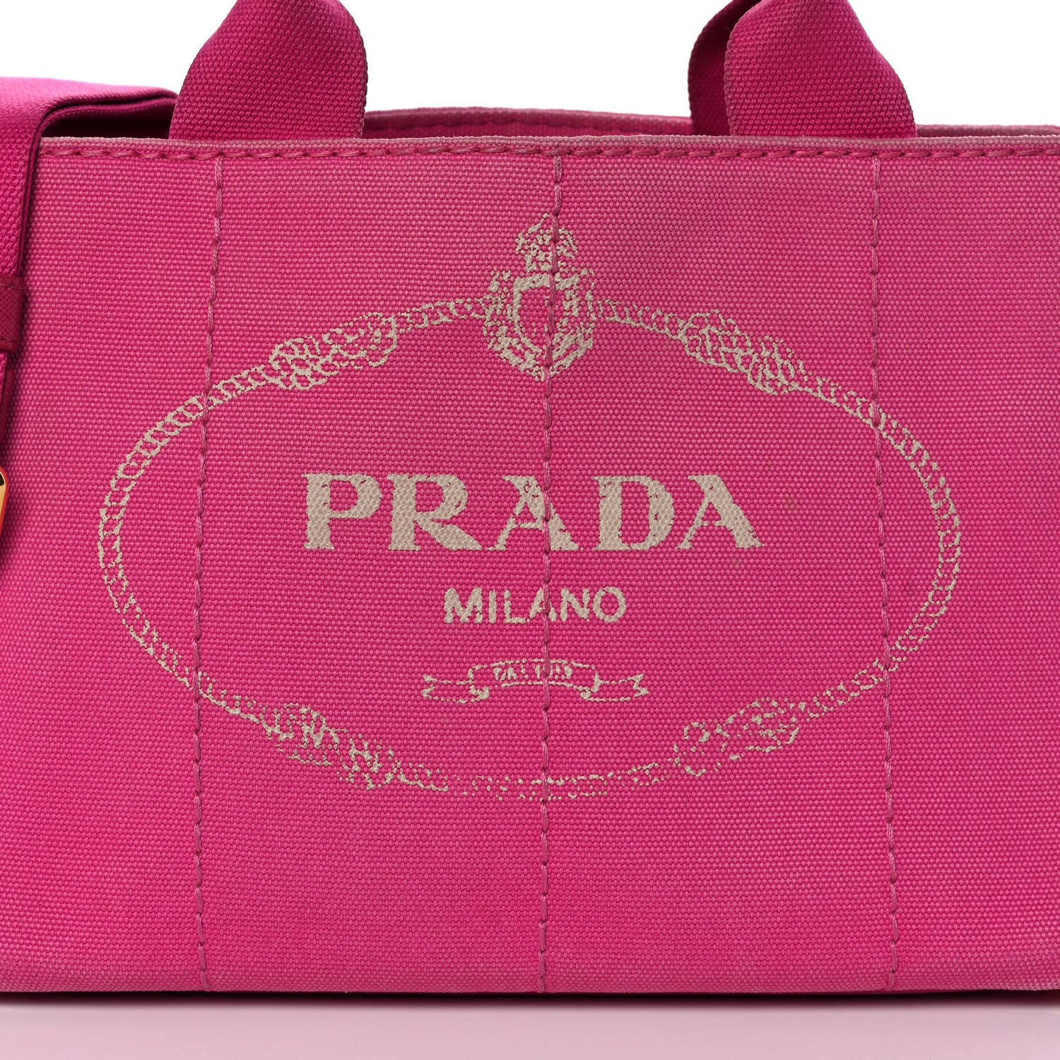 Prada Canapa Small Logo Tote Fuxia 7 of 13