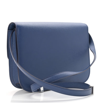 Celine Liege Calfskin Medium Classic Box Flap Bag Blue 3 of 10