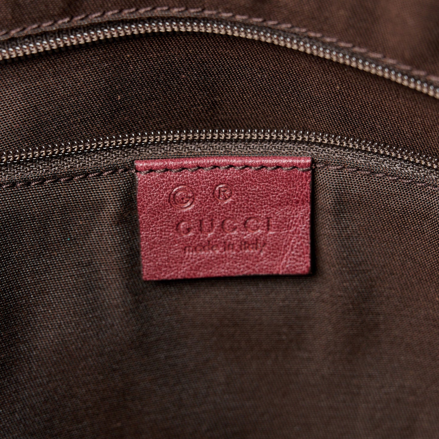 Guccissima Tender Bamboo Bar Tote Burgundy